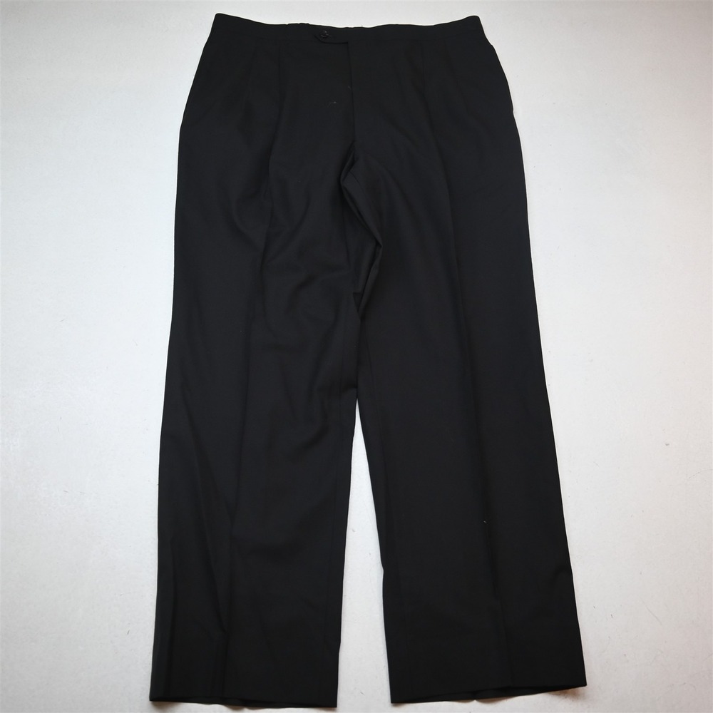Bespoke 36x32 Black Wool Pleated Tux Tuxedo Classic Mens Pants